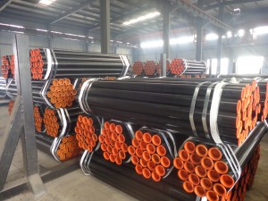 Painted steel pipe short length