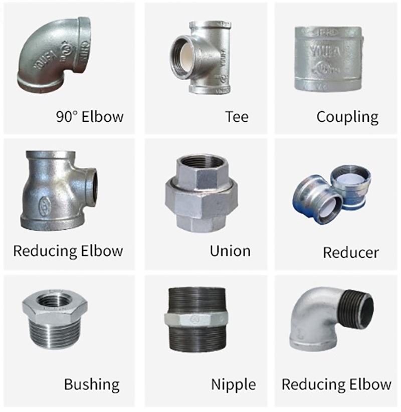 Hot dip galvanized pipe carbon steel fitting